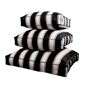 Striped dog bed - water, stain, mould and mildew resistant