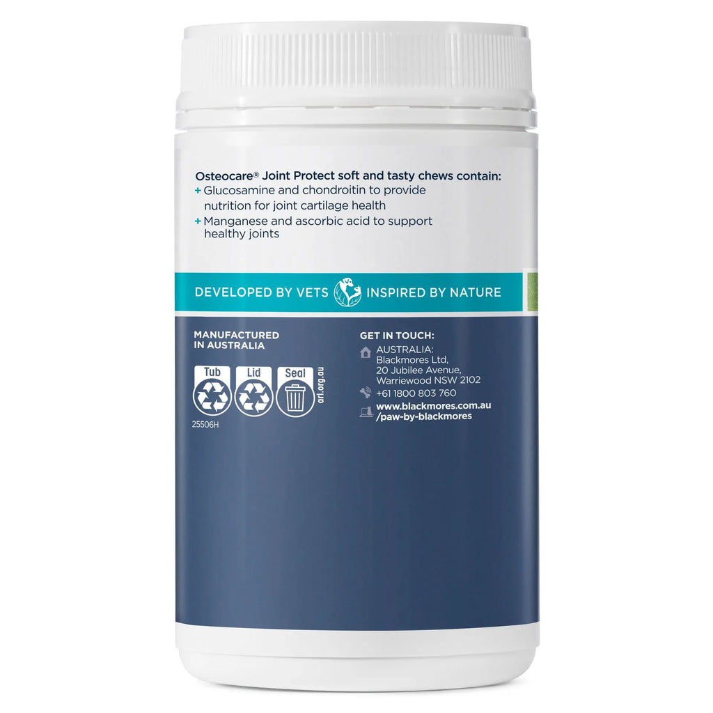 PAW by Blackmores Osteocare® Joint Protect for Dogs | Improves Joint Function & Mobility |100 Chews