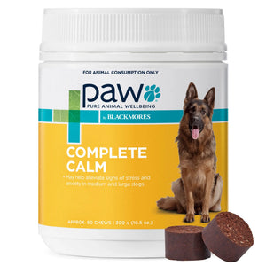 PAW by Blackmores Complete Calm Multivitamins for Dogs | Helps Alleviate Signs of Stress & Anxiety |60 Chews