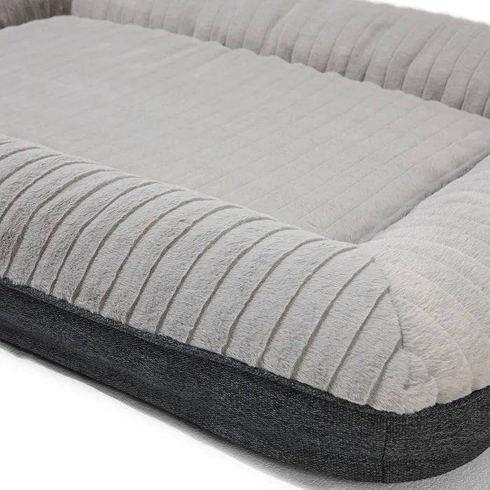 Snooza Super Luxe Lounger Dog Bed in Grey-LXL