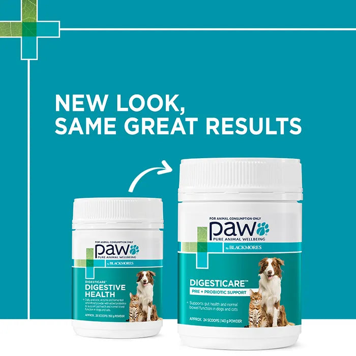 PAW by Blackmores Digesticare™ Probiotic Powder for Dogs and Cats | Supports Dog or Cat’s Gut Health |143g