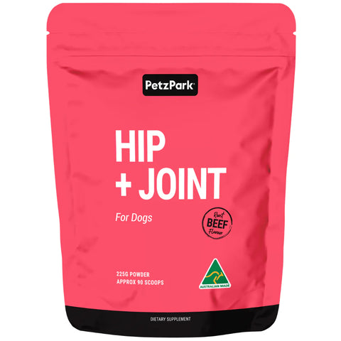 Petz Park Glucosamine for Dogs Chondroitin MSM - Hip and Joint Supplement for Dogs of All Ages and Breeds - Dog Food Topper for Arthritis Treatment, Pain Relief, Hip Dysplasia - 225g Powder 90 Scoops