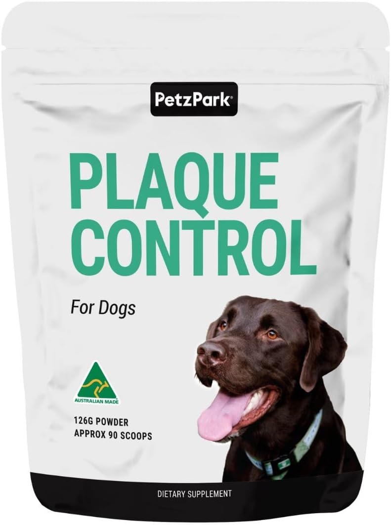Petz Park Plaque Control for Dogs - Dental Care for Dogs - Dog Food Topper for Dog Tartar Control - Dog Dental Powder - Dog Teeth Cleaning