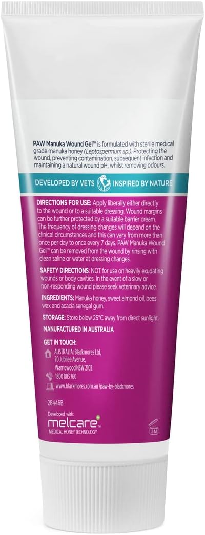 PAW by Blackmores Manuka Wound Gel for Dogs, Cats and Horses | Medical Grade Wound Dressing