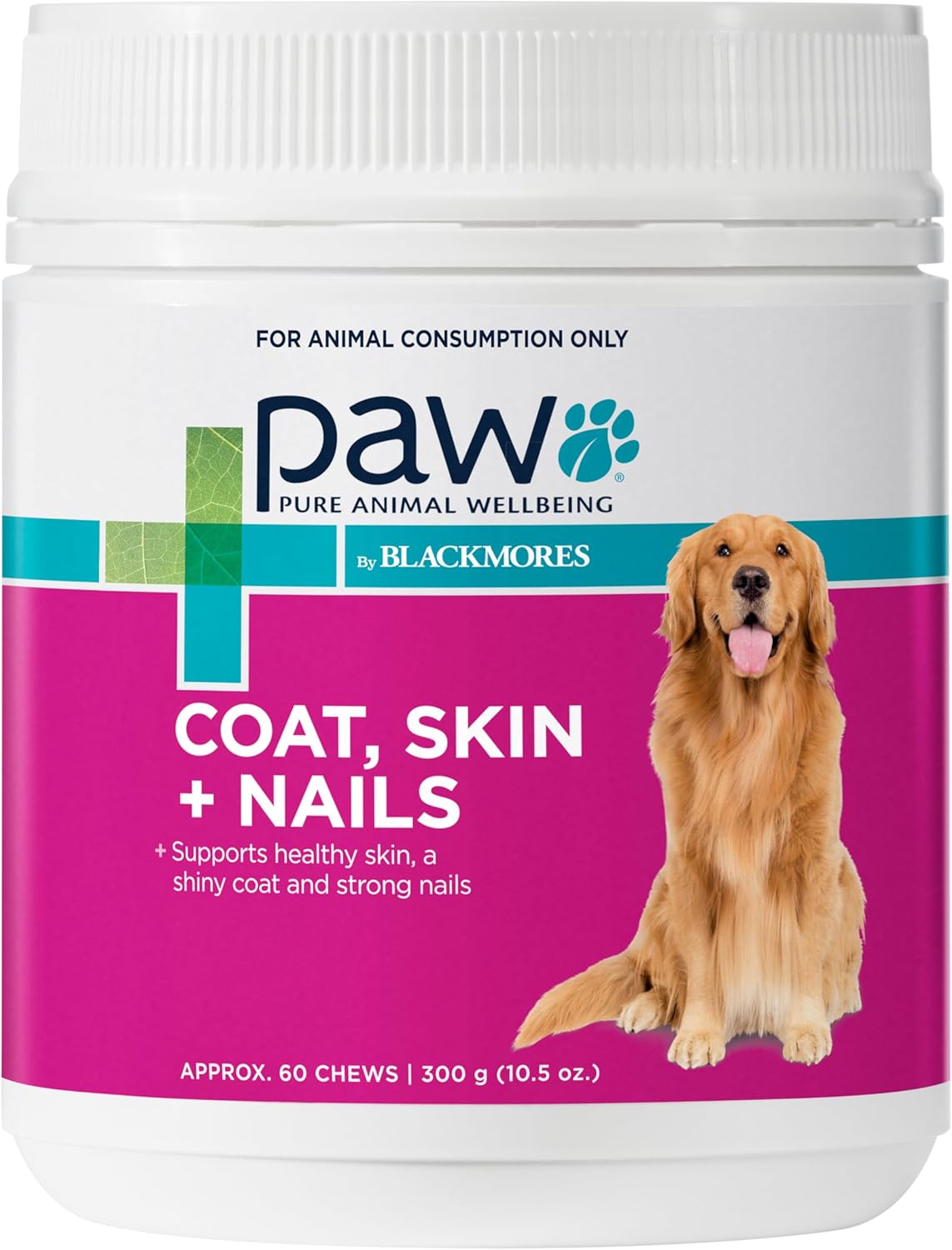 PAW by Blackmores Coat, Skin and Nails Multivitamins for Dogs | Supports Healthy Skin, Coat & Nails in Your Dog | 60 Chews