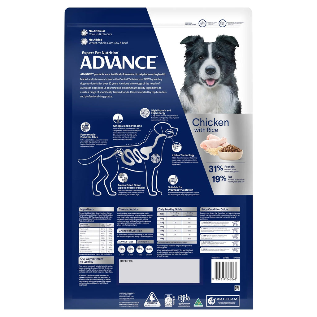 ADVANCE™ Active Adult All Breed Chicken with Rice - 13 kg