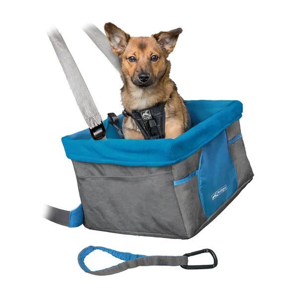 Kurgo Heather Booster Seat - Upto 13.6kg-Charcoal Blue