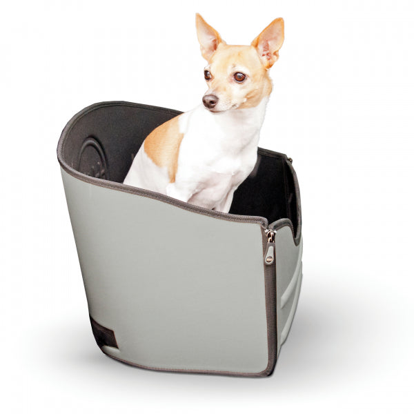 K & H Mod Safety Pet Car Booster Seat for Small to Medium Dogs up to 13kg - Grey