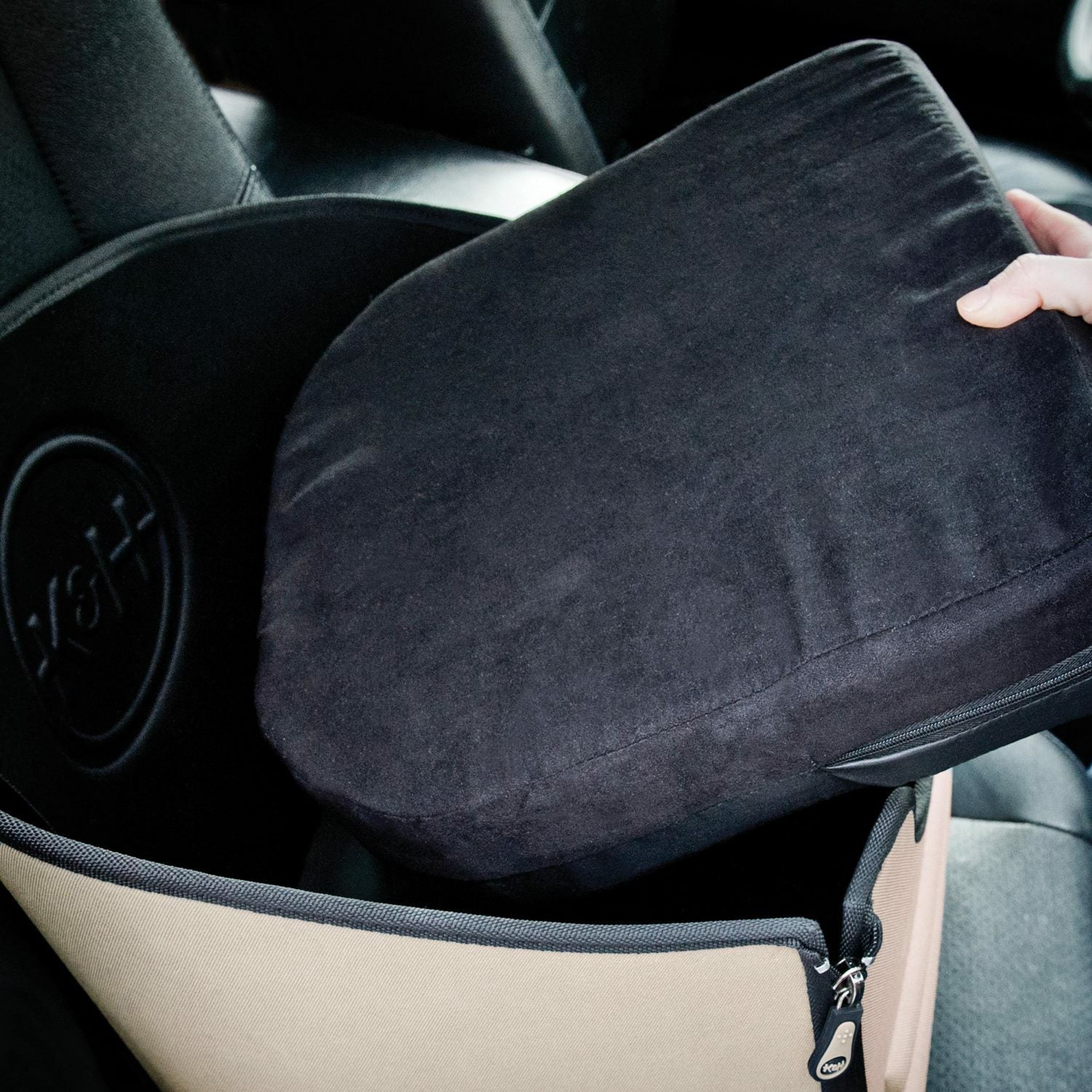 K & H Mod Safety Pet Car Booster Seat for Small to Medium Dogs up to 13kg - Grey