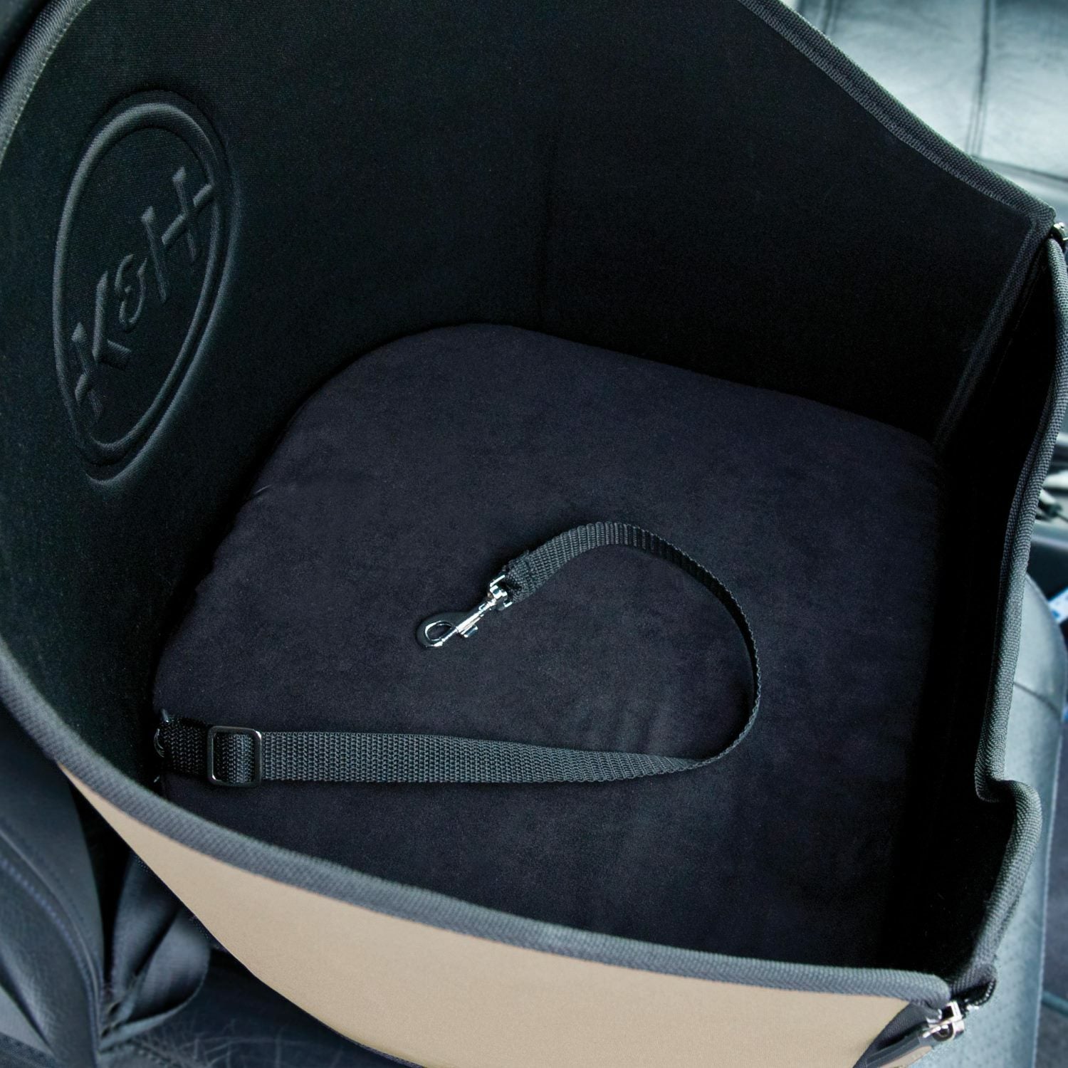 K & H Mod Safety Pet Car Booster Seat for Small to Medium Dogs up to 13kg - Grey