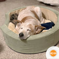 K&H Thermo Snuggler Low-Voltage Heated Pet Bed for Cats & Dogs in Sage Green