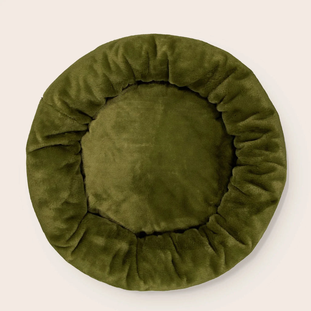 Luxe Fur Cuddler Dog Bed- Snooza- Colour Leef