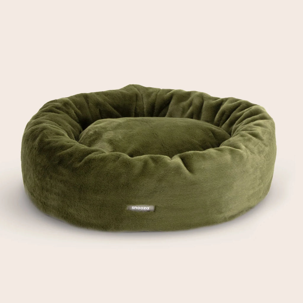 Luxe Fur Cuddler Dog Bed- Snooza- Colour Leef