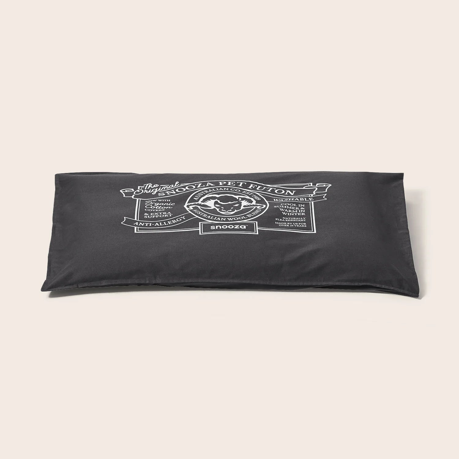 Organic Pet Futon- Charcoal