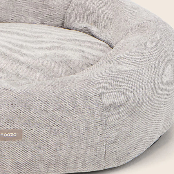 Panelled Cuddler Dog Bed - M,L,XL -Pebble - Snooza