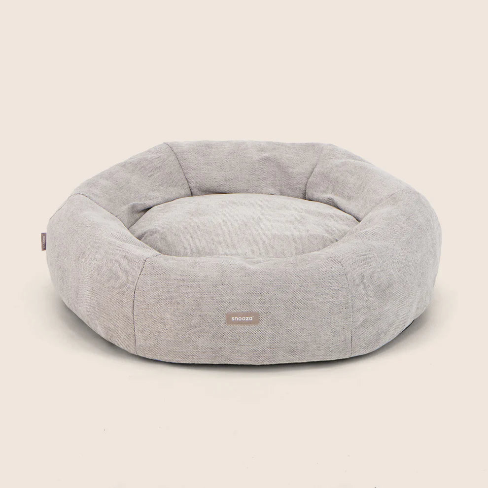 Panelled Cuddler Dog Bed -Pebble - Snooza