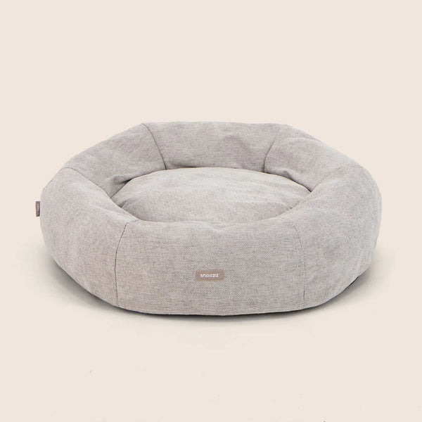 Panelled Cuddler Dog Bed - M,L,XL -Pebble - Snooza