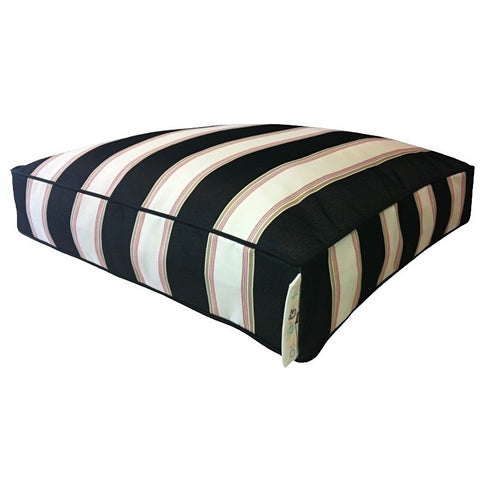 Black & natural large stripes with small red stripe
